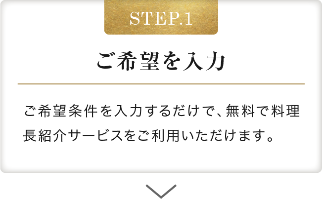 STEP.1 ご希望を入力