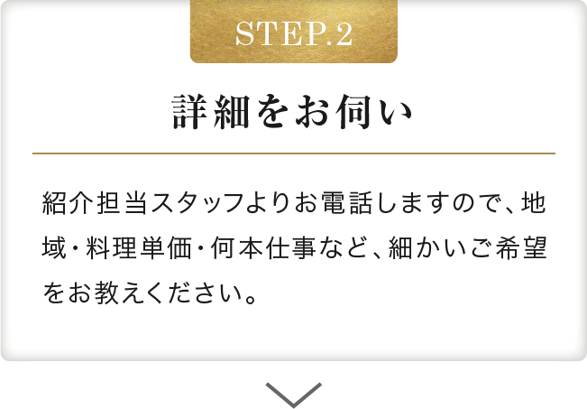 STEP.2 詳細をお伺い