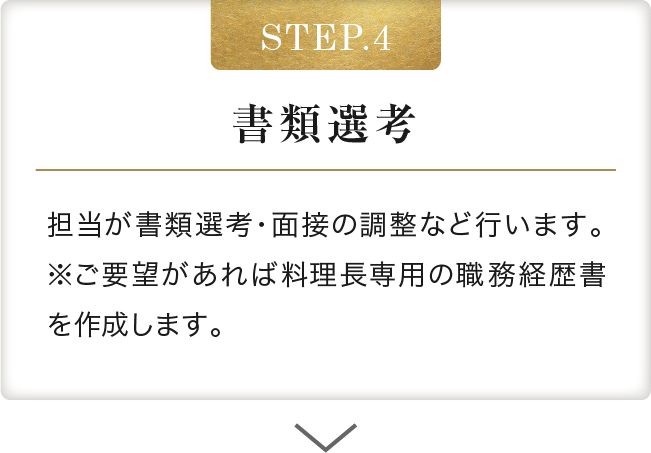 STEP.4 書類選考